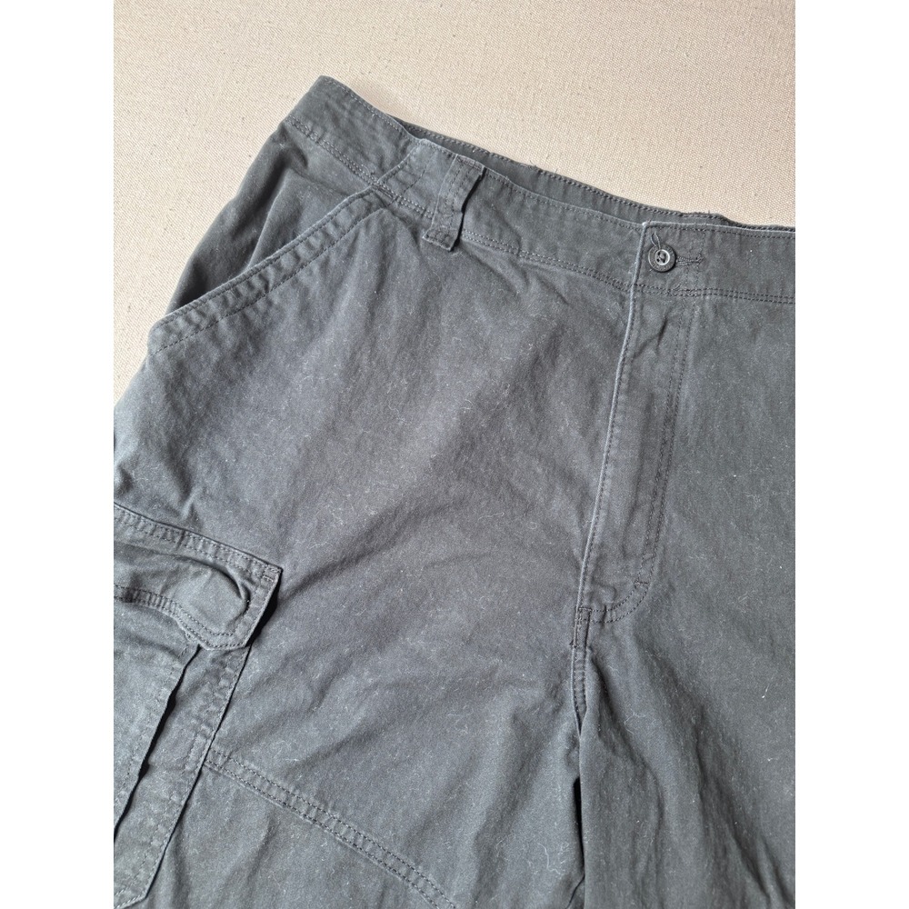 Wrangler Mens Relaxed Fit Cargo Shorts Black Size 40 Cotton Stretch Utility Work